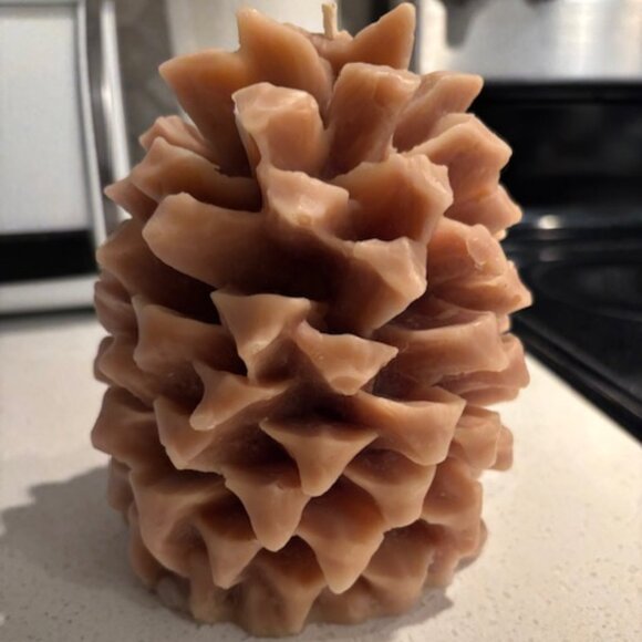 Beeswax Pine Cone Candle - Picture 3 of 4